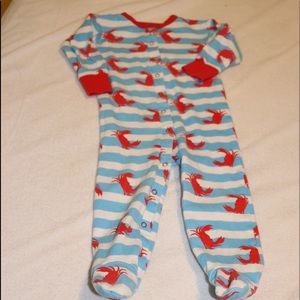 New Jammies Striped Crab Footie